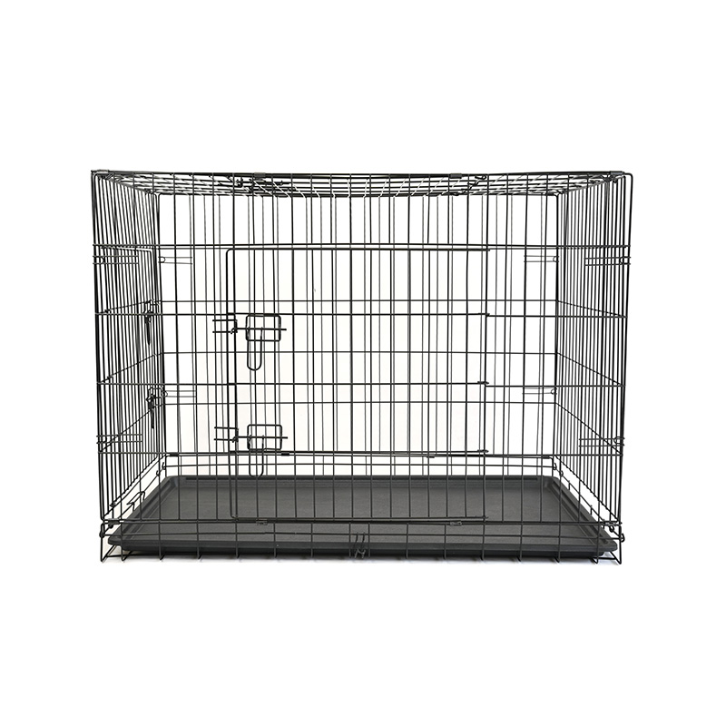 DH016-4 2 Kapılı Demir Tepsi Metal Pet Kafes Köpek Sandığı